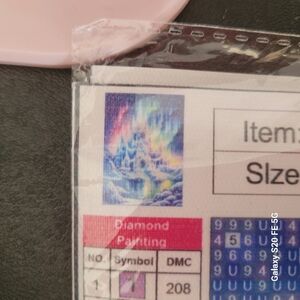 Diamond Painting Kit with Blue and Pink Hues - Fantasy Castle - Great Gist